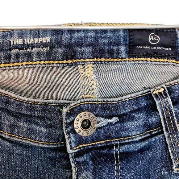 Adriano Goldschmied The Harper Straight Med Blue Denim Jeans Women's Size 27 R - Picture 3 of 8